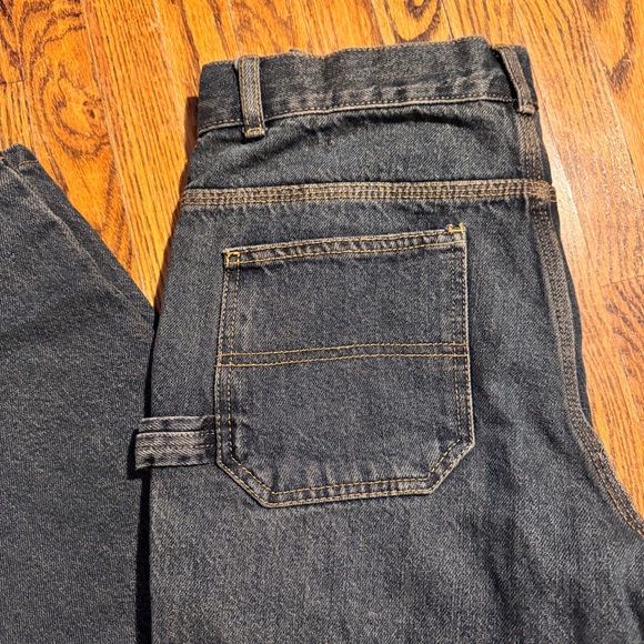 Faded Glory Dark blue Gray Relaxed Carpenter Jeans - w27 L27 - Picture 7 of 15